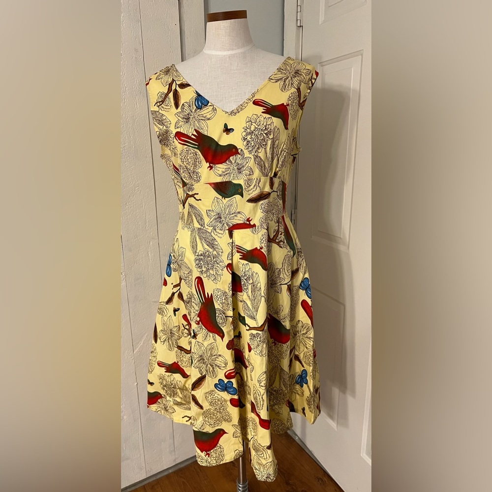 Anthropologie Bird dress - woven cotton with some stretch, just adorable!